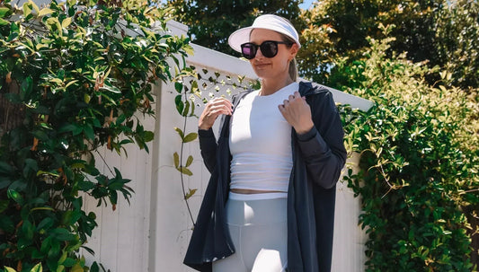 Jenna wearing Solbari Everlight Jacket