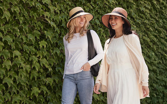 Women wearing Solbari UPF 50+ sun hats