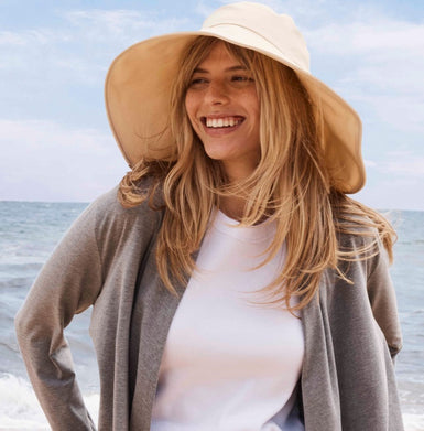 Ultra Wide Brim Sun Hat with customisable, stylish design